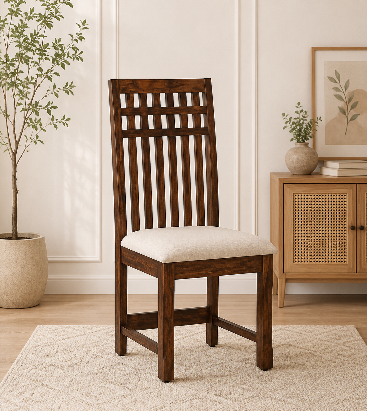 Darson Sheesham Wood Chair in Teak Finish (SET OF 2)