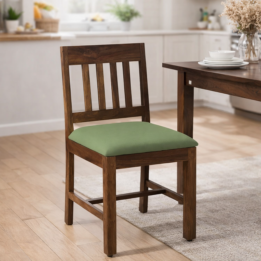 Helvora Solid Sheesham Wood Chair in Walnut Finish (SET OF 2)