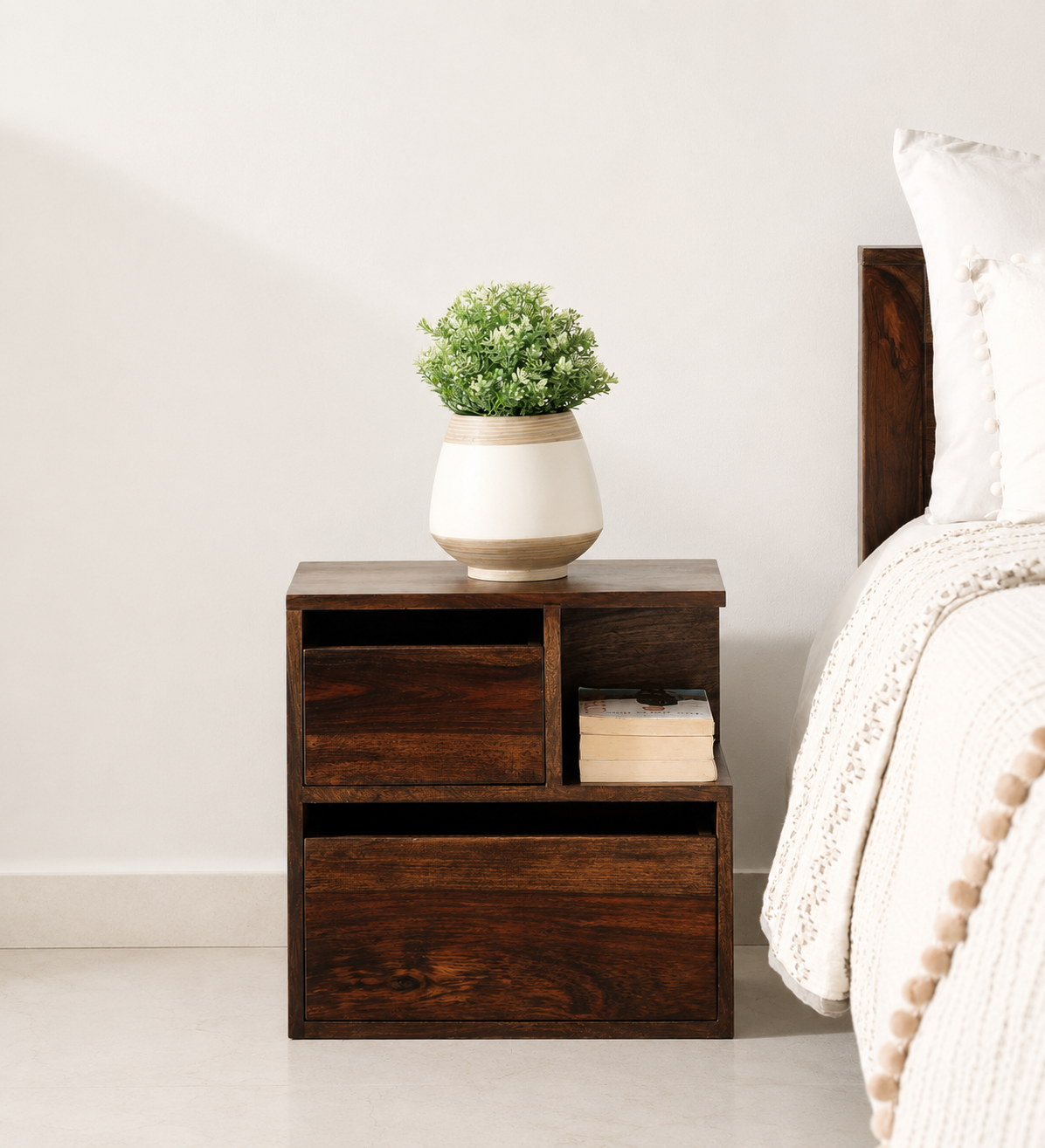 NordicWood Contemporary Bedside Table